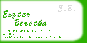 eszter beretka business card